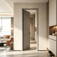 Nouvelle porte intérieure moderne pour chambre et salon, design étanche, en MDF peint, panneau massif en bois, insonorisée et ignifuge