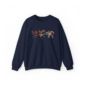 Sweat-shirt pour femme grande taille à imprimé floral numérique, avec tailles étendues, en mélange de tissu éponge 340 g/m², pour un confort inclusif et une confiance en soi - Product Image 1
