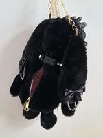 Sac à dos gothique lapin Y2k pour femmes, sac à dos mini poupée en peluche Lolita, sac à dos pour femmes, sac à dos Harajuku noir, esthétique