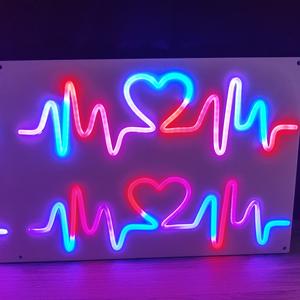 Lampada LED Neon RGB a Scorrimento Arcobaleno con Effetto Battito Cardiaco, Spedizione Rapida, per Decorazione Casa, Bar e San Valentino - Product Image 3