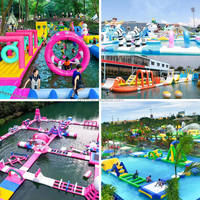 Parcours d'obstacles gonflable pour jeux aquatiques pour enfants, parc aquatique parent-enfant, fournisseur sur mesure