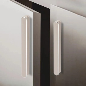 Modern Trench Coat T-shaped Aluminum Furniture Handle Cream Color for <b>Cabinet</b> Drawer-Easy Installation Bedroom Living Room - Product Image 1