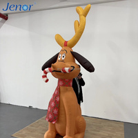 Chien gonflable de Noël mignon et amusant pour la décoration de scène lors de fêtes du Nouvel An et la publicité promotionnelle