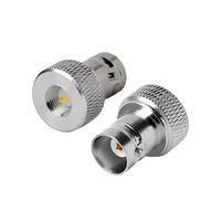 Adaptador de Radio bidireccional niquelado profesional BNC hembra para conector coaxial RF macho SMA hecho de latón para Walkie Talkie