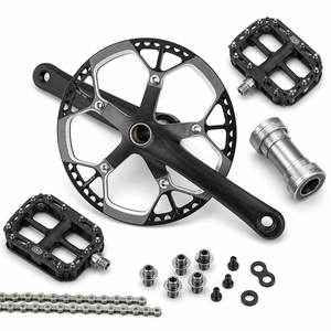 Juego de <span class=keywords><strong>Bielas</strong></span> Triples para Bicicleta de Montaña, 24T 34T 42T BCD104, Aleación de Aluminio CNC, 3X, Personalizable OEM ODM, Piezas de Fábrica - Product Image 2