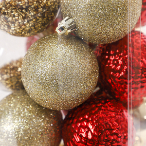 2024 artículo <span class=keywords><strong>de</strong></span> decoración <span class=keywords><strong>de</strong></span> Navidad bolas <span class=keywords><strong>de</strong></span> Navidad 8cm oro rojo brillo brillante en relieve decoración Feliz Navidad Enfeite Natal Navidad - Product Image 4
