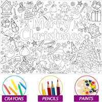 Cadeau de noël géant 31.4X43.3 pouces couverture de table noël coloriage affiche vacances grande nappe à colorier salle de classe fête à la maison