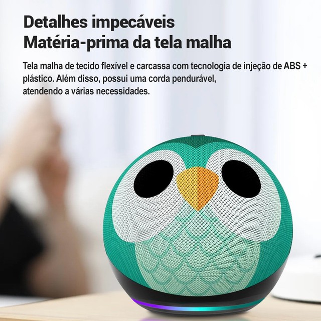 Alaxe Mini Subwoofer for Speaker Cute Cartoon Owl Design Gift for Bedrooms Restaurants Offices Outdoor Parties