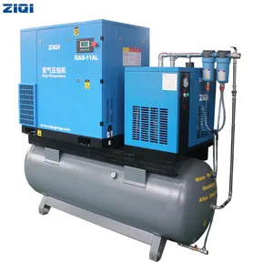 Hot Sell Integrated air tank filter with refrigerated air dryer screw air compressor 16 bar for Laser cutting