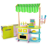 Venta caliente de alta calidad panadería tienda juego de rol educativo de Madera Juguetes de simulación para niños pequeños y niños
