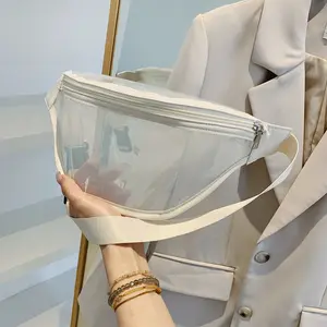 Оптовая продажа, недорогая прозрачная сумка из ПВХ, 2024 Летняя женская прозрачная сумка через плечо