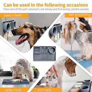 Plaque à lécher pour animaux de compagnie écologique et antidérapante, bol en silicone pour une alimentation lente pour chats et chiens, alimentation plus saine et nettoyage facile - Product Image 3