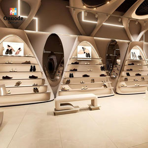 Fashion Shoe Display Racks | <b>Wall</b>-Mounted Shoe <b>Cabinets</b> & Sneaker Island Stand | Custom Retail Fixtures Factory - Product Image 1