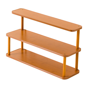 Desktop Bookshelf Solid Wood Multi Tier Storage Rack Office Organizer Rectangle Standing Type Simple Style - Product Image 5