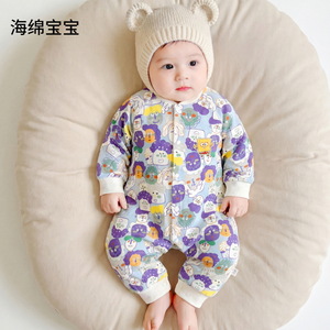 Pakaian Bayi Baru Lahir 100% Katun, Romper Bayi Lengan Panjang dengan Kancing Tekan, Cetakan Kartun, Romper Bernapas - Product Image 5