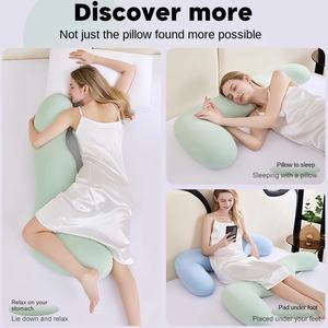 <span class=keywords><strong>Almohada</strong></span> <span class=keywords><strong>larga</strong></span> ergonómica para cama para niñas y mujeres embarazadas, espuma viscoelástica extraíble y lavable, parte del cuerpo para dormir, <span class=keywords><strong>almohada</strong></span> para embarazo - Product Image 3