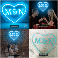Néons MR de type coeur d'amour pour une atmosphère romantique pour les banquets de vacances Mariages Confessions Utilisation polyvalente Entreprises Parcs
