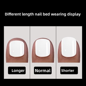 120 <span class=keywords><strong>Uñas</strong></span> Postizas Cortas Cuadradas en Caja, Acabado Mate y Brillante, <span class=keywords><strong>Color</strong></span> Blanco Natural Transparente, <span class=keywords><strong>Uñas</strong></span> <span class=keywords><strong>de</strong></span> Gel Suave, Cobertura Completa, Venta al Por Mayor Profesional - Product Image 3
