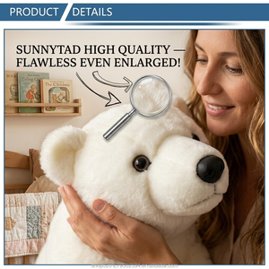 Aika Orsetto Polare di Peluche di Tendenza, Collezione Premium Zoo, Regalo per Asilo Nido, Decorazione per Cameretta, Vendita all'Ingrosso - Product Image 2
