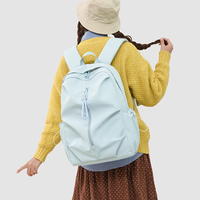 Grand sac à dos scolaire léger et imperméable avec fermeture éclair, 36-56L, durable, pour voyage, unisexe, étudiant, décontracté, style coréen, sac quotidien