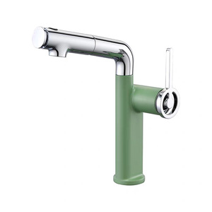 Art Basin Mixer Single Handle Pull Out <b>Spray</b> Ceramic Valve Core Deck <b>Mounted</b> Faucet - Product Image 5