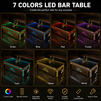 Table de cocktail LED RGB multicolore lumineuse avec logo personnalisé, mobilier de bar en gros, table de pub sur pied pour usage commercial en club