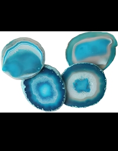 R.K.INTERNATIONAL Ensemble de sous-verres en agate résineux résistant à la chaleur, fabriqués à la main, de luxe |   Sous-verres décoratifs en résine époxy avec bord doré - Product Image 6