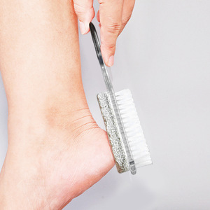 Foot File With Brush And Pumice Stone For Heel And Sole Care Plastic Dual Head Pedicure Tool - Product Image 4