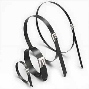 Bridas para cables de acero inoxidable, bridas con bolas de bloqueo, recubiertas de epoxi, 304, 316 - Product Image 1