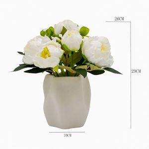 Oh Arts, Nuevo Diseño de Flores de Peonía Artificiales en Maceta para Decoración, Flor de Peonía Artificial, Flores de Seda de Peonía Artificial - Product Image 4