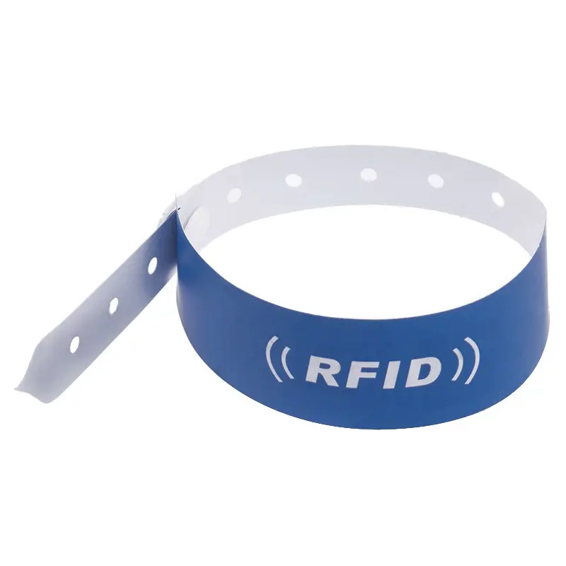 RFID dùng một lần buổi hòa nhạc RFID UHF NFC không thấm nước PP giấy bệnh nhân dây đeo cổ tay Câu Lạc Bộ Vòng đeo tay cho sự kiện thể thao