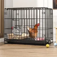 Poulailler extra large, cage à poulets robuste en fil métallique enrichi pour usage domestique et agricole en extérieur