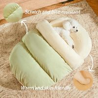 Großhandel Niedliche Plüsch-Katzenhöhle, Rutschfeste Selbstheizende Warme Haustierbett-Innenhöhle für Hunde und Katzen bis zu 25 Pfund