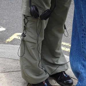 High Quality Women's Cargo <b>Trousers</b> <b>Elastic</b> Waist Closure Outdoor Casual <b>Work</b> Multi-Pockets Carpenter Parachute Pants for Spring - Product Image 5