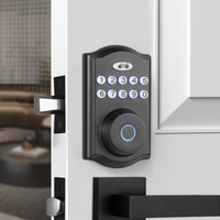 Cerradura de puerta Digital de huellas dactilares resistente al agua con batería integrada de alto rendimiento cerradura de entrada inteligente para el hogar