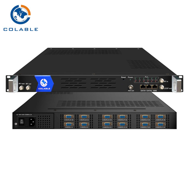 Low Price 24 in 1 AV/HD to RF Converter 24 Channel Qam Modulador De Digital Tv Catv Modulator COL5184A
