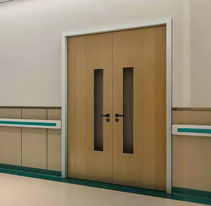 病院用特注半プライベートルーム標準患者ルームドアプログラム病院火災定格木材ドア - Product Image 5