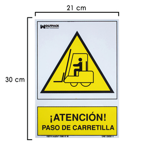 Señal de paso para carretillas 21x 30 (H) cm. - Product Image 1
