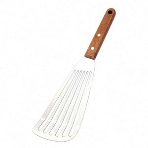 Espátula para carne de acero inoxidable multifunción, utensilio de cocina para repostería y tortitas, con orificio para drenar el aceite - Product Image 1