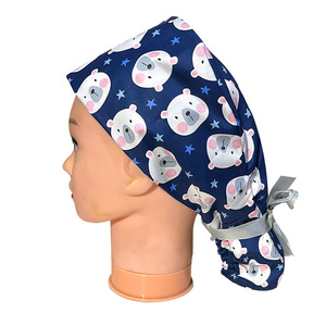 Gorro Quirúrgico para Cabello Largo, Turbante con Estampado <span class=keywords><strong>de</strong></span> Mariposa, Paisley y Plumas, con Hebilla, <span class=keywords><strong>de</strong></span> Sarga <span class=keywords><strong>de</strong></span> Algodón, para Enfermeras - Product Image 3