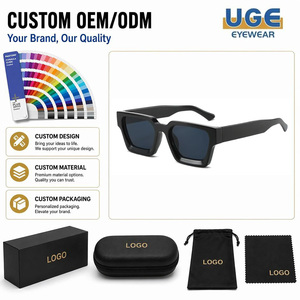 Gafas De Sol Thick Frame Retro <strong>Men</strong> Shades Custom Logo Square <strong>Rectangle</strong> Luxury Designer Brand <strong>Sunglasses</strong> For Office Outdoor - Product Image 1