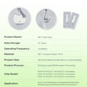 25 mét trong kho 13.56MHz HF RFID <span class=keywords><strong>NFC</strong></span> dán nfc213 chip vòng trong suốt RFID Sticker giá rẻ <span class=keywords><strong>NFC</strong></span> dán - Product Image 3