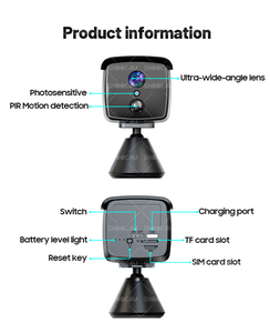 <span class=keywords><strong>Mini</strong></span> Cámara de Vigilancia 4G con Tarjeta SIM, Batería 4G, Wifi, Visión Nocturna IR, Cámara de Seguridad Portátil, Cámara IP de 5MP - Product Image 4