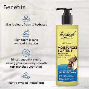 Minyak jarak organik murni minyak mandi mewah Vegan jumlah besar alami perawatan tubuh Vegan <span class=keywords><strong>Gel</strong></span> mandi pengelupasan - Product Image 2