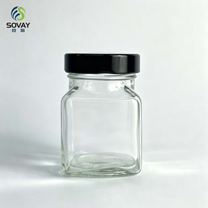 Vente en gros <span class=keywords><strong>de</strong></span> pots en verre carrés compacts vides <span class=keywords><strong>de</strong></span> 170 ml, récipients transparents <span class=keywords><strong>de</strong></span> qualité alimentaire pour les petits transformateurs et distributeurs <span class=keywords><strong>de</strong></span> produits alimentaires - Product Image 5