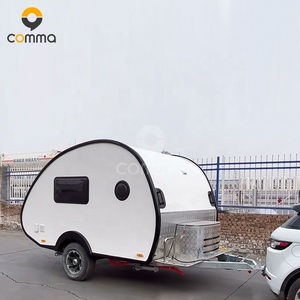 Remolque de Camping Pequeño <span class=keywords><strong>para</strong></span> <span class=keywords><strong>3</strong></span> <span class=keywords><strong>Personas</strong></span>, Casa Rodante Tipo Lágrima, Caravana Europea con Baño Portátil - Product Image 2