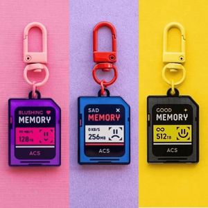 Nouveau porte-clés créatif en acrylique pour cartes mémoire, souvenirs de rythme cardiaque, style Instagram, pendentif de sac, cadeau essentiel - Product Image 1