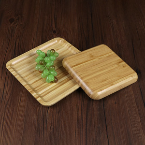 Square Bamboo <b>Tray</b> Set For Home Tea Food Serving Japanese Style Natural Wood Platter - Product Image 3