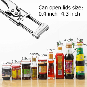 Wholesale Can Opener Adjustable Jar Stainless Steel Manual Bottle Lid Openers for Weak Hands Easy Grip <b>Kitchen</b> <b>Accessories</b> - Product Image 6