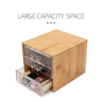 Organisateur de bureau Rangement pour bureau à domicile Mini organisateur de maquillage à 3 niveaux avec tiroirs